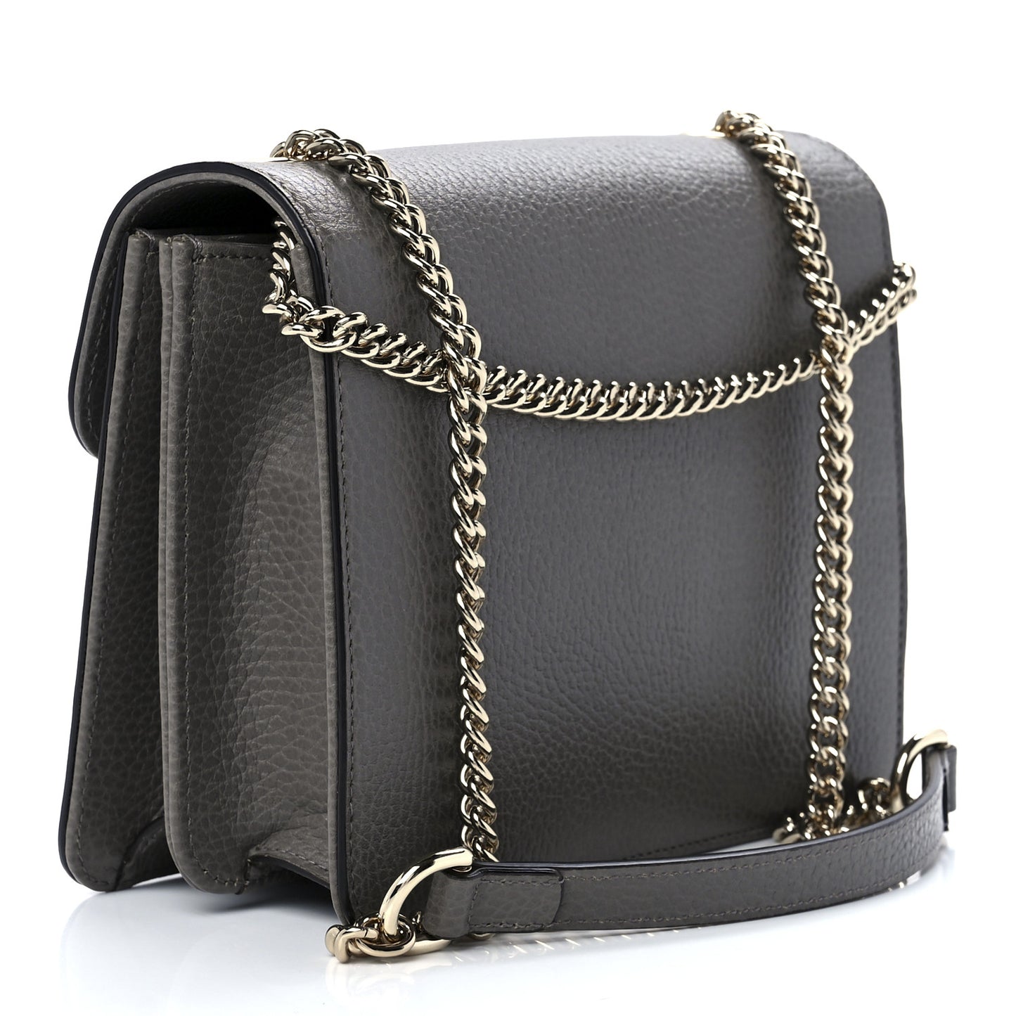 Dollar Calfskin Small Interlocking G Shoulder Bag Loess