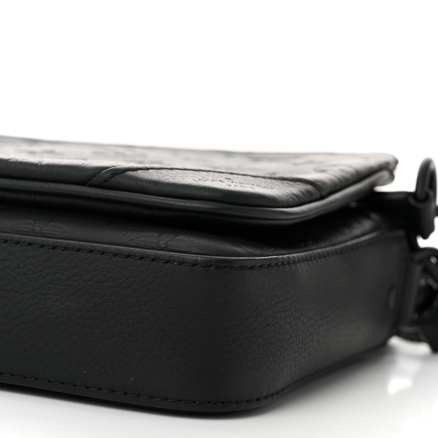 Louis Vuitton Calfskin Monogram Shadow Trio Messenger Black 9 of 9