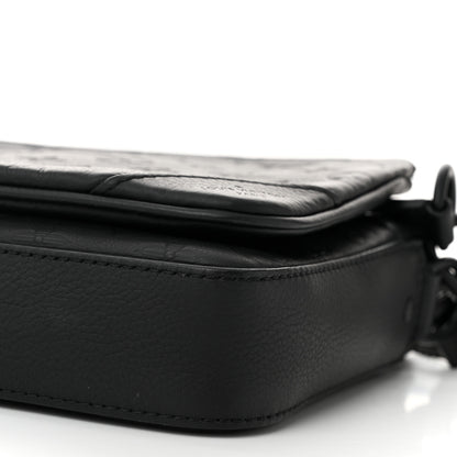Louis Vuitton Calfskin Monogram Shadow Trio Messenger Black 9 of 9