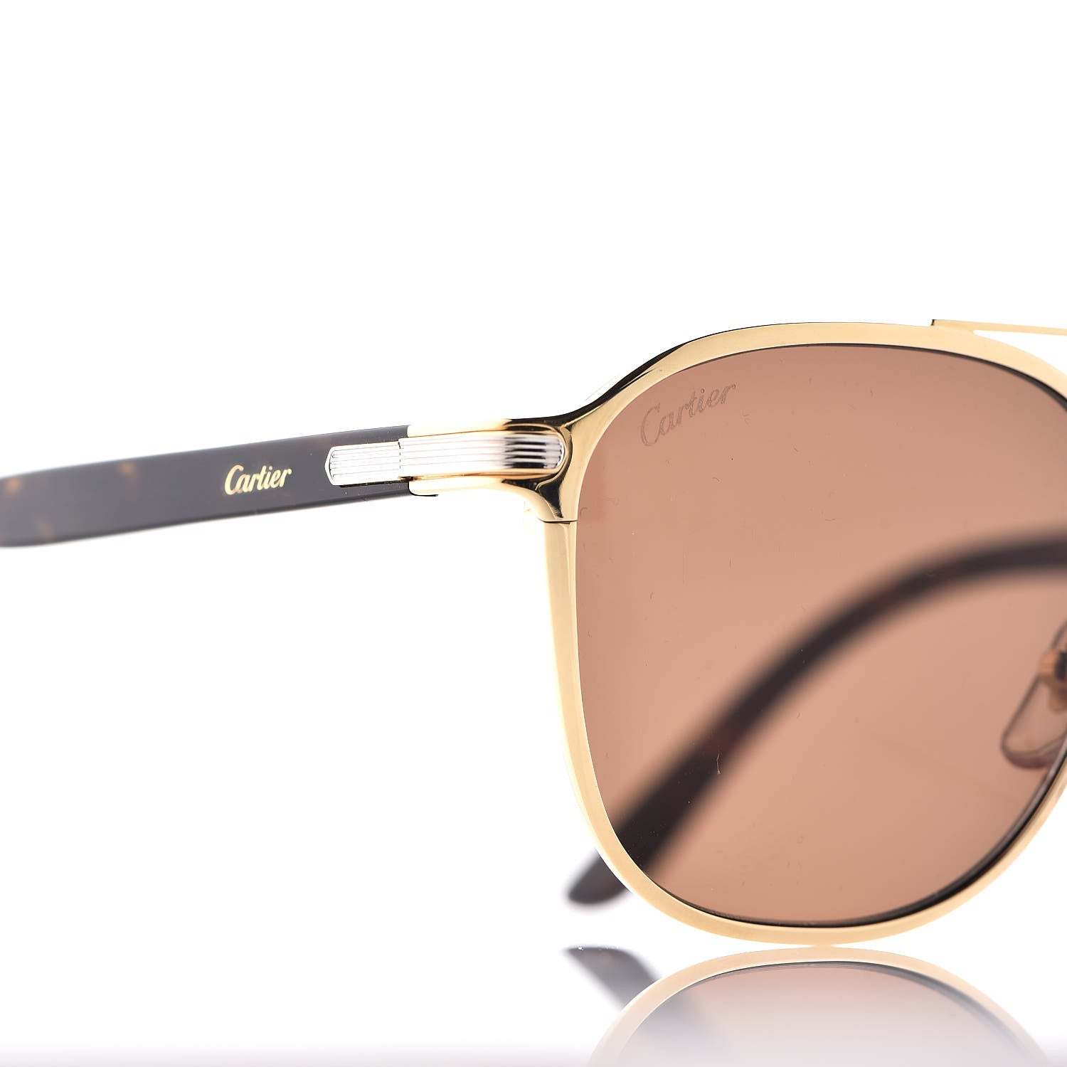 Cartier C De Sunglasses Gold Tortoise 7 of 7
