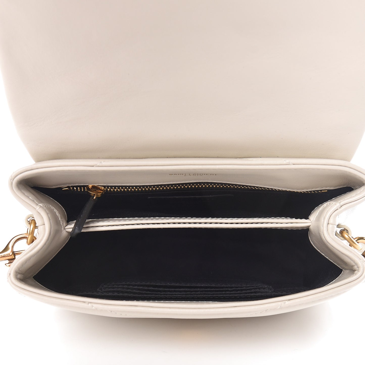 Calfskin Y Quilted Monogram Toy Loulou Crossbody Bag Crema Soft