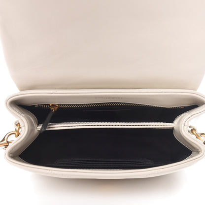 Saint Laurent Calfskin Y Quilted Monogram Toy Loulou Crossbody Bag Crema Soft 5 of 10