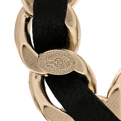 Chanel Lambskin Chain CC Brooch Black Gold 4 of 4