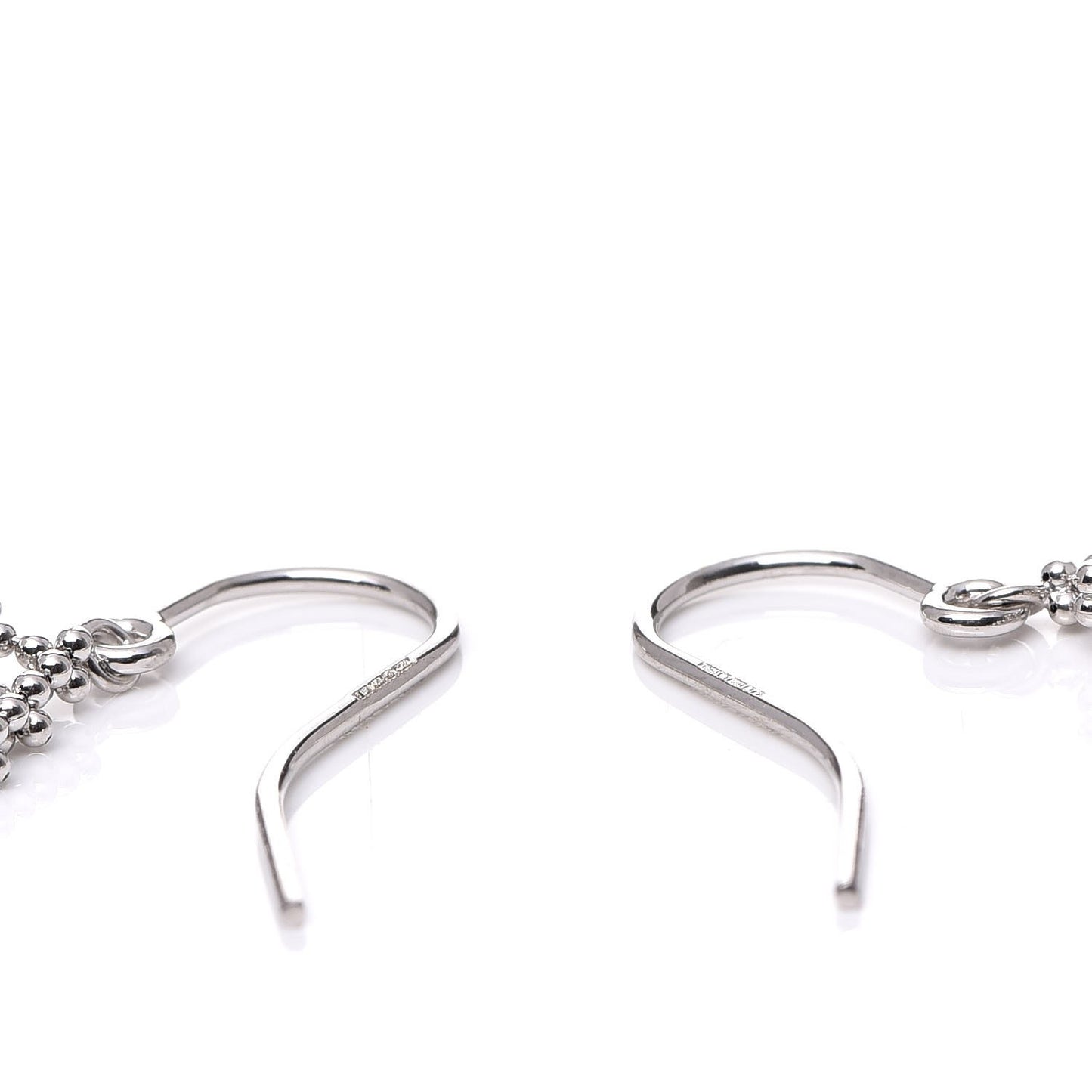 18K White Gold Fringe Earrings