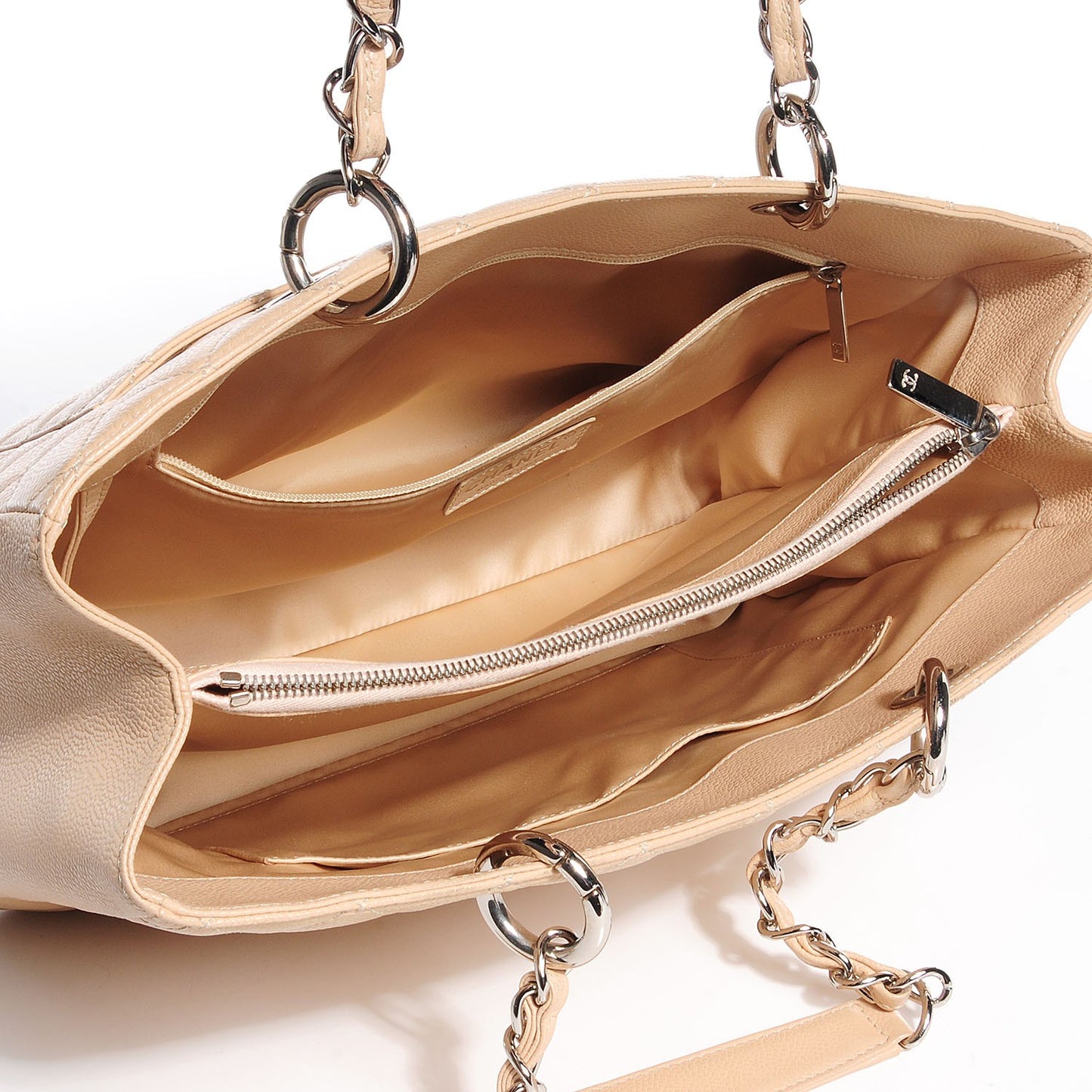 Caviar Grand Shopping Tote GST Beige Clair
