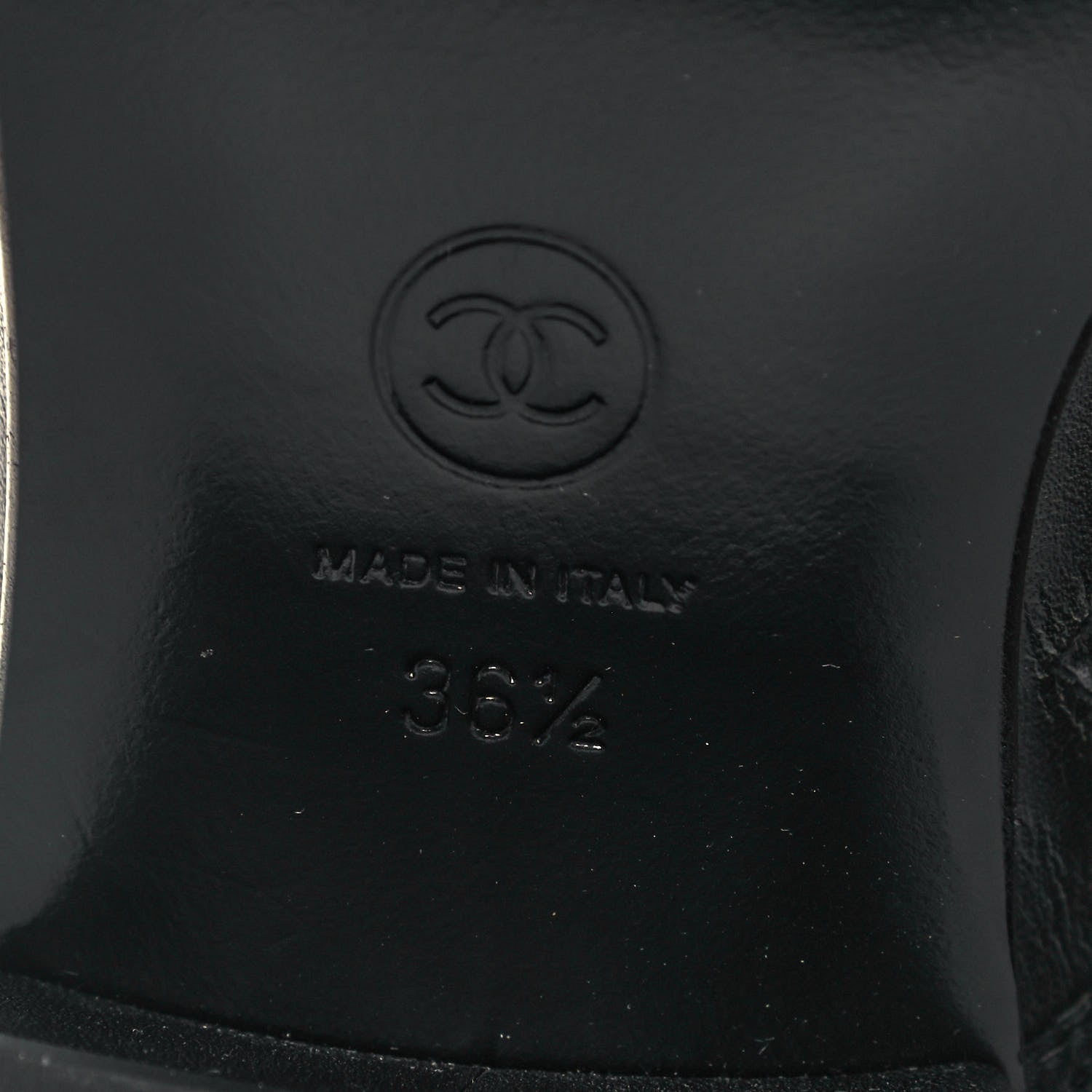 Chanel Calfskin Patent Cap Toe Boots 36.5 Black 6 of 9