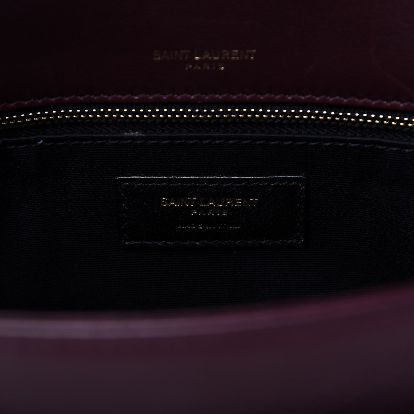 Lambskin Matelasse Monogram Medium Niki Chain Satchel Burgundy