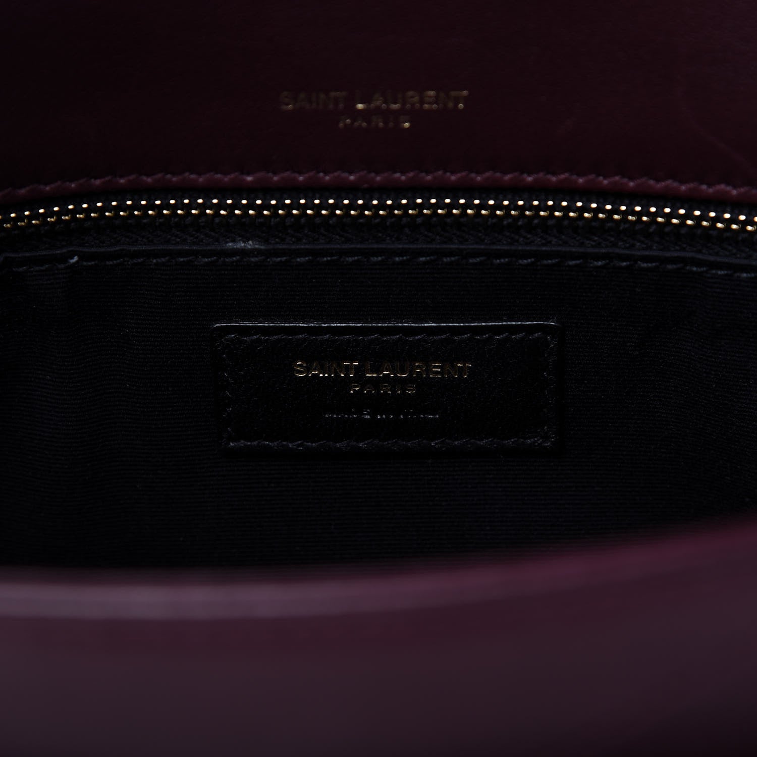 Saint Laurent Lambskin Matelasse Monogram Medium Niki Chain Satchel Burgundy 8 of 9
