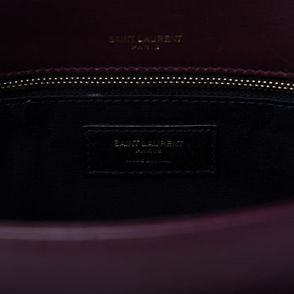 Saint Laurent Lambskin Matelasse Monogram Medium Niki Chain Satchel Burgundy 8 of 9