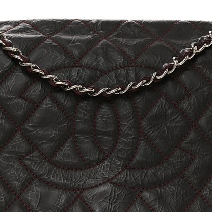 Chanel Glazed Calfskin Quilted CC Single Flap Burgundy 7 of 9