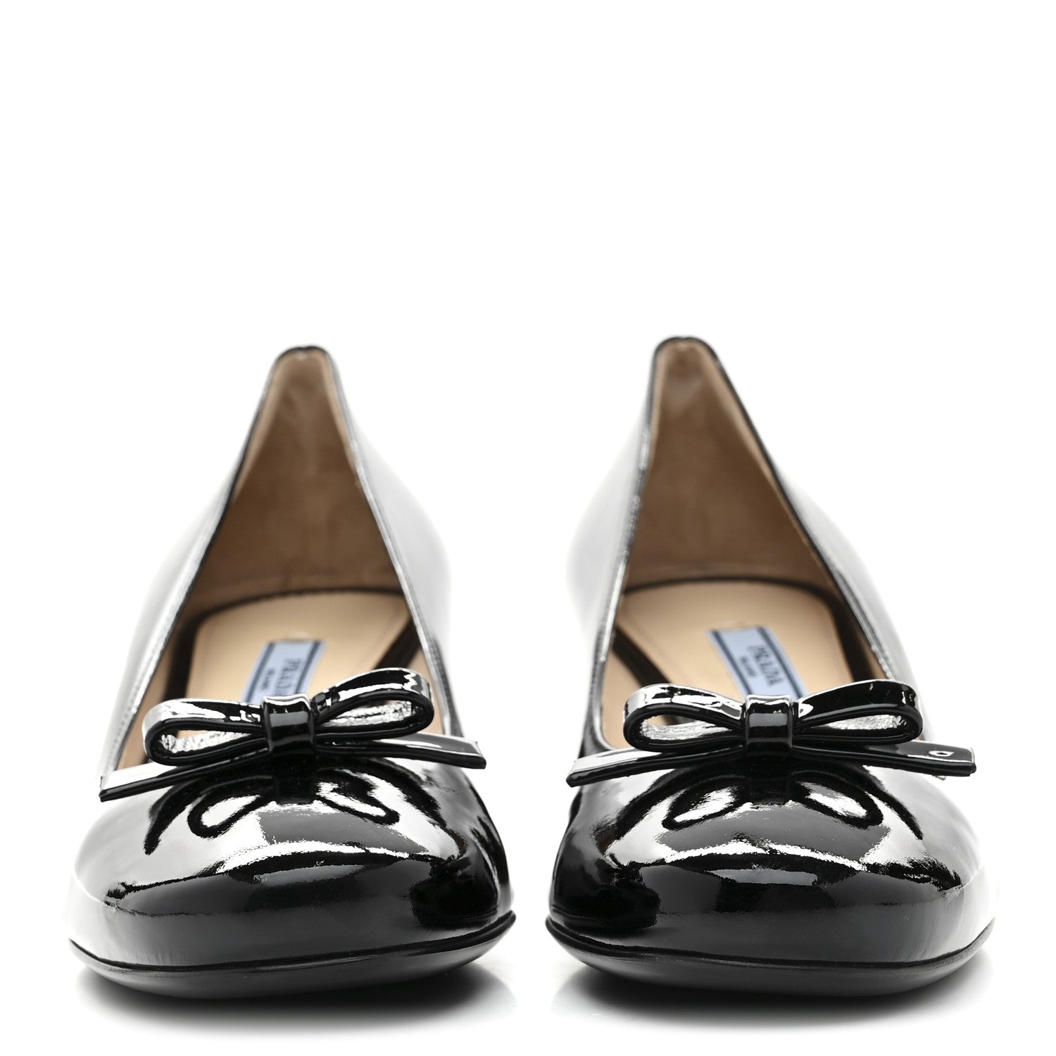 Prada Spazzolato Bow Pumps 37.5 Black 3 of 10