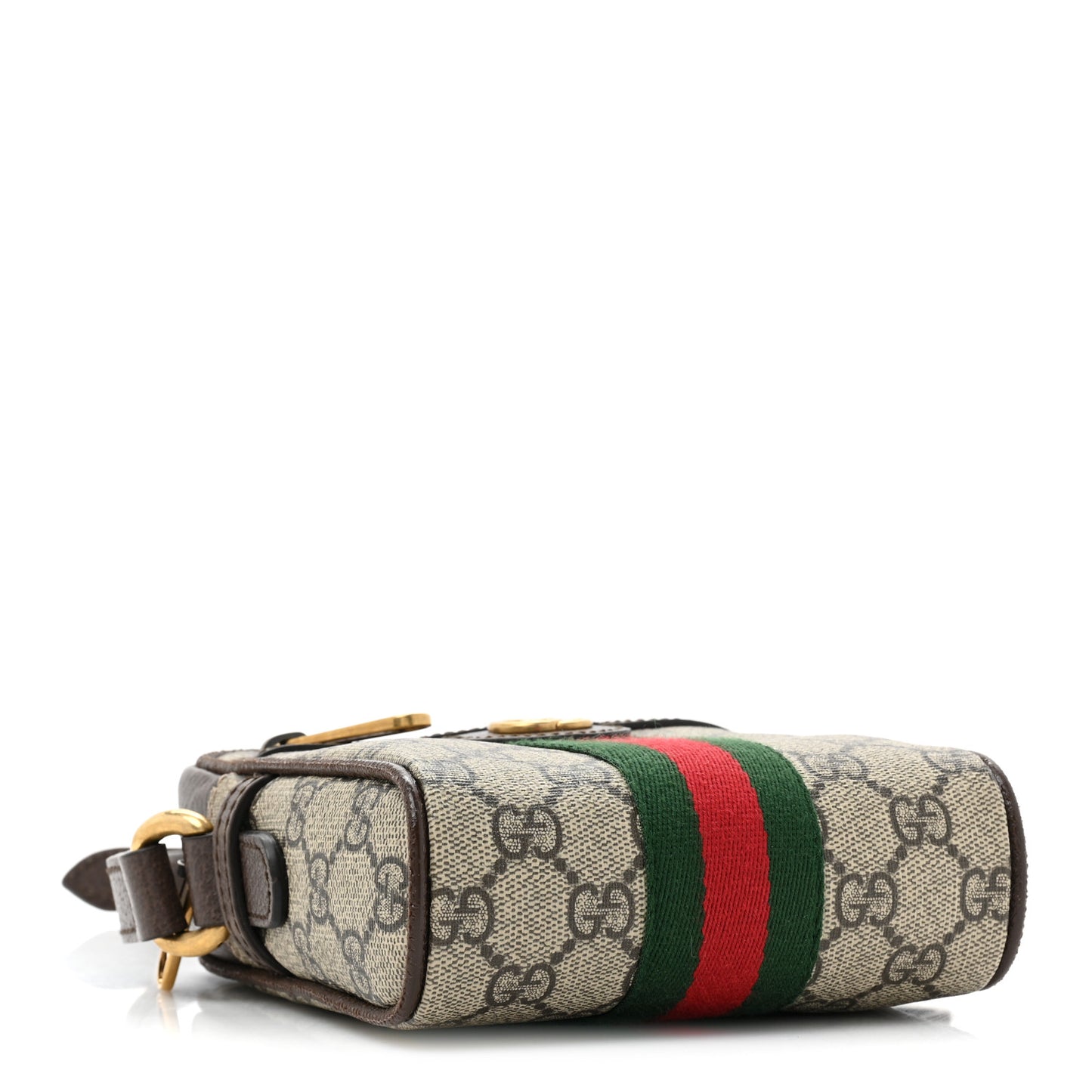 GG Supreme Monogram Web Mini Ophidia Messenger Brown