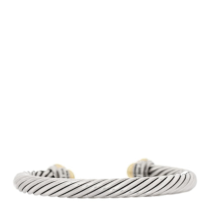 David Yurman Sterling Silver 14K Yellow Gold 7mm Cable Classics Bracelet 2 of 3