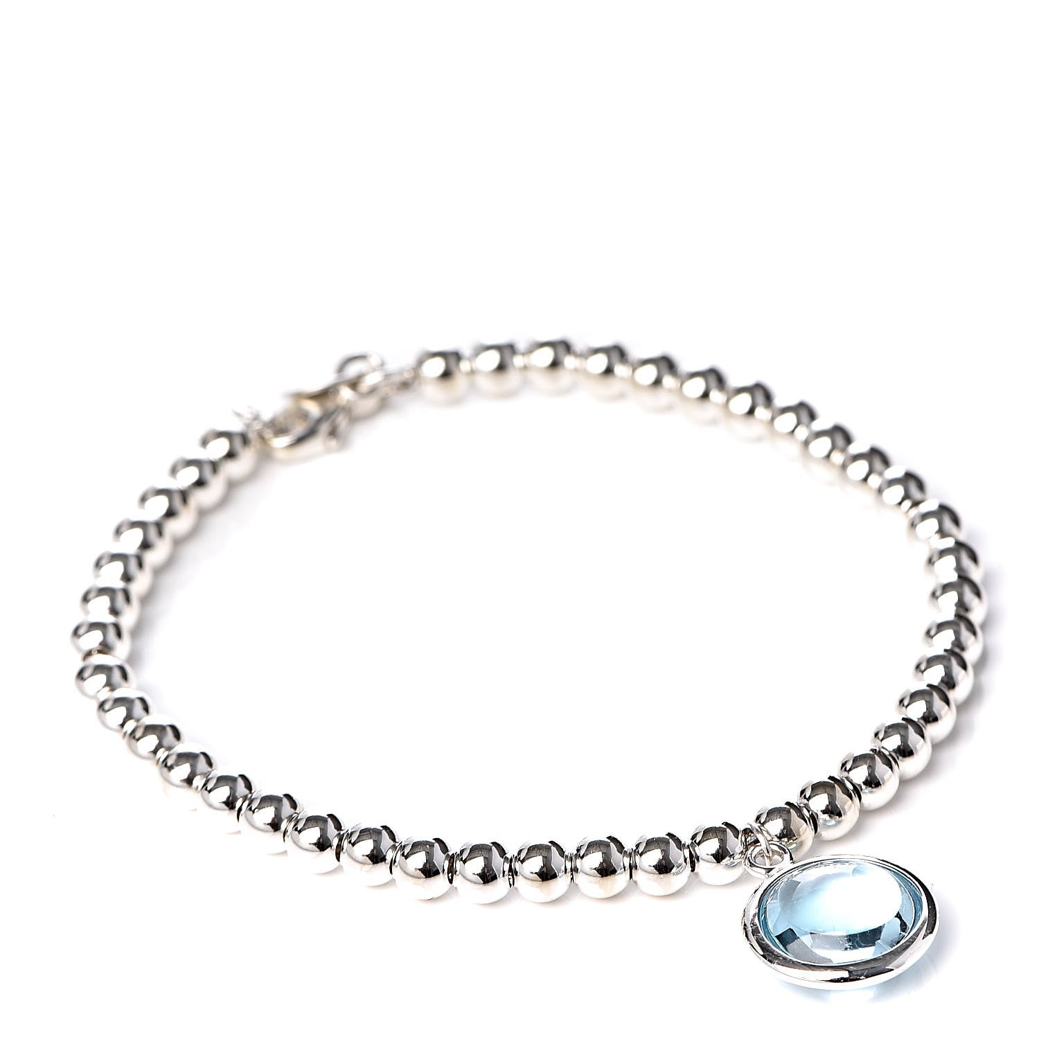 Tiffany Sterling Silver Blue Topaz Paloma's Sugar Stacks Beaded Bracelet 1 of 5