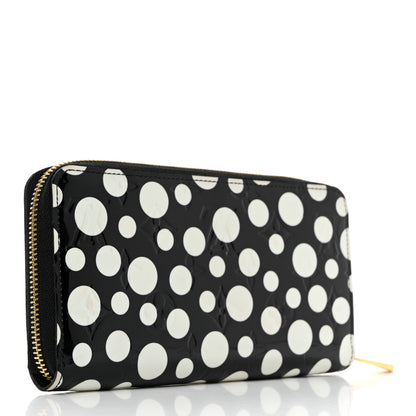 Louis Vuitton Vernis Kusama Infinity Dots Zippy Wallet Black 3 of 8