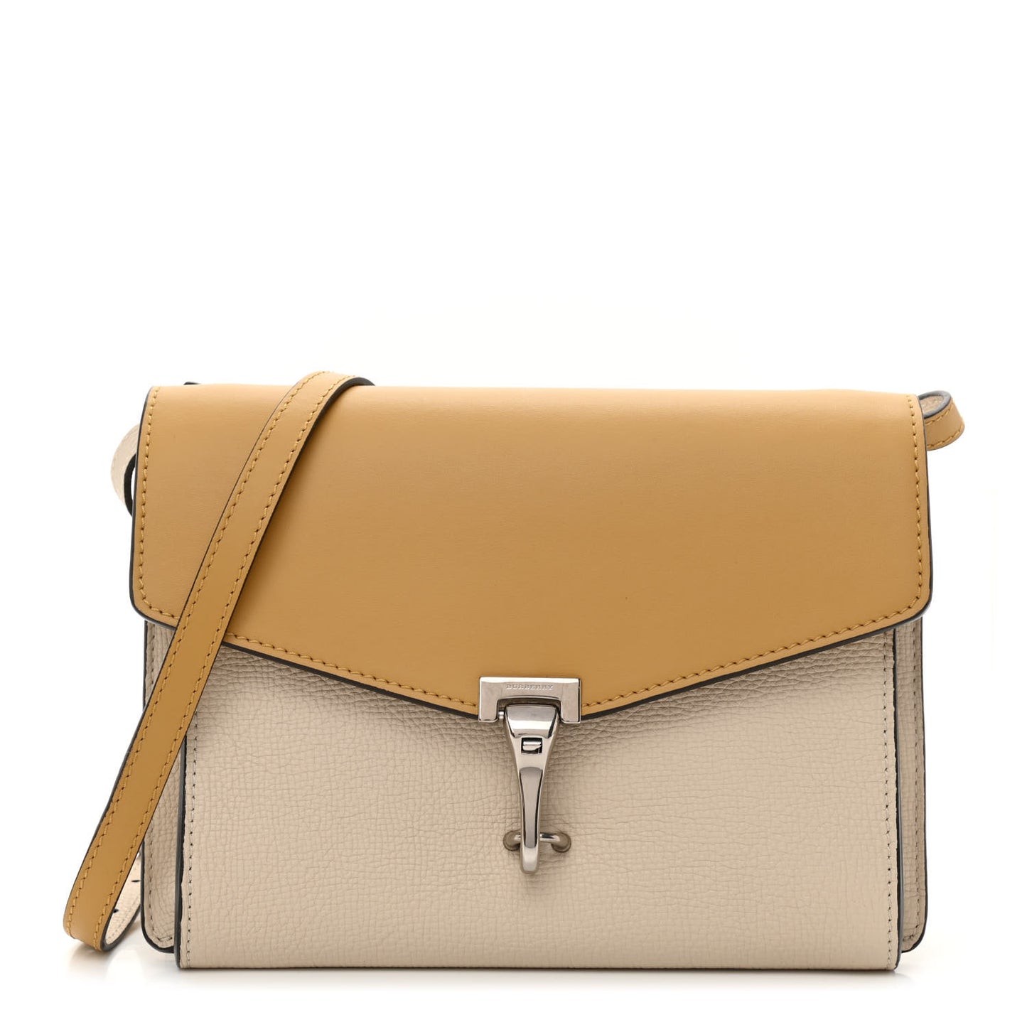 Derby Calfskin Bi-Color Small Macken Crossbody Bag Limestone Cornflower Yellow