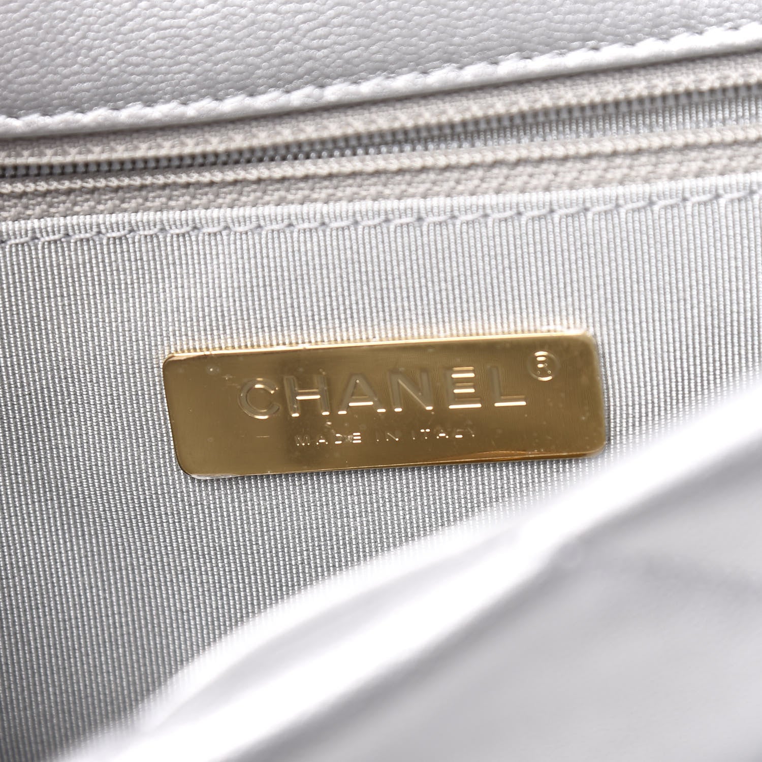 Chanel Metallic Goatskin Quilted Medium 19 Flap Silver 5 of 10