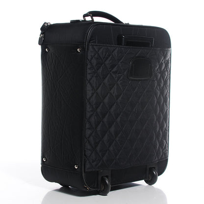 Chanel Toile Calfskin Quilted Paris New York Trolley Black 3 of 8