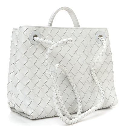 Bottega Veneta Nappa Intrecciato Small Andiamo Shoulder Bag Hoarfrost 3 of 9