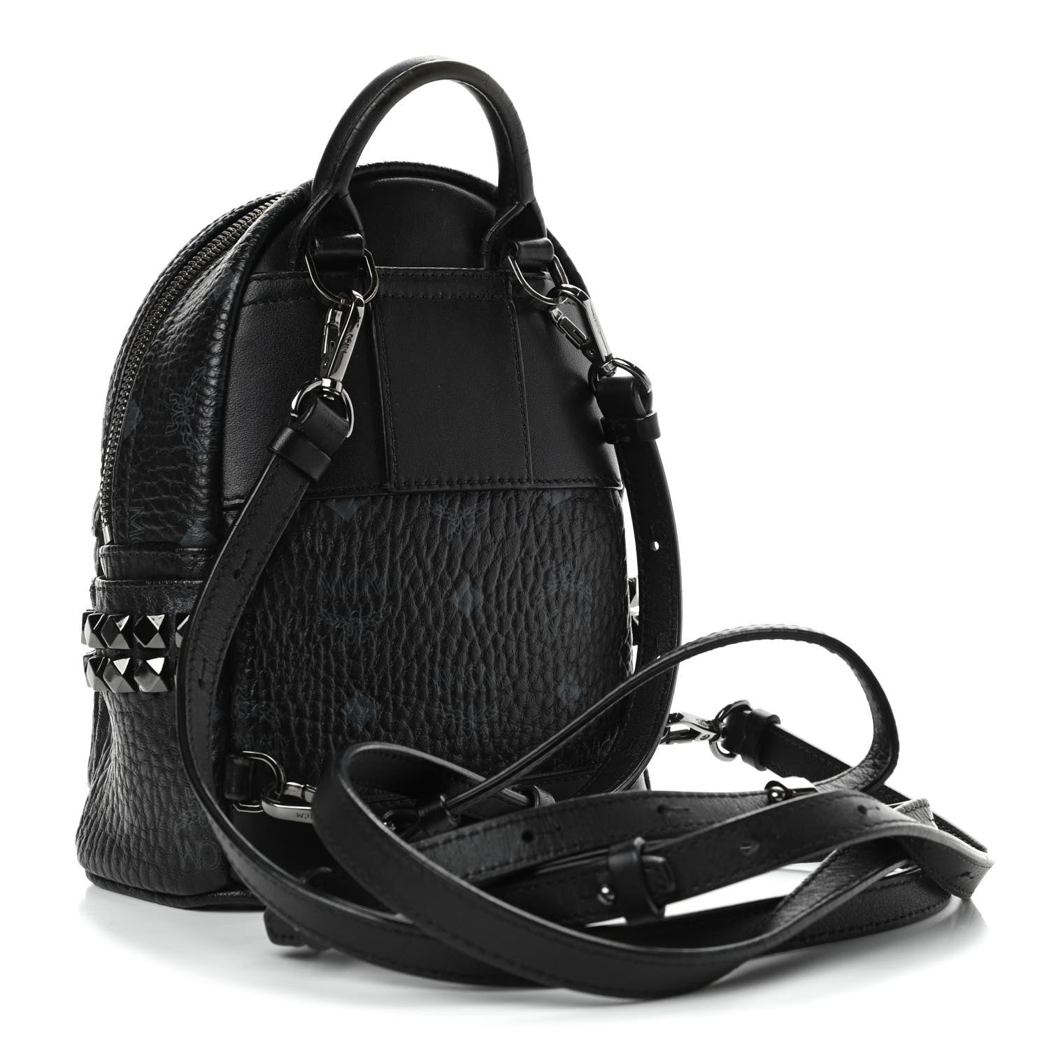 MCM Visetos Side Stud X-Mini Stark Bebe Boo Backpack Black 2 of 5