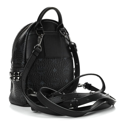 MCM Visetos Side Stud X-Mini Stark Bebe Boo Backpack Black 2 of 5