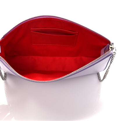 Christian Louboutin Calfskin Loubila Hybrid Pouch Lilac 5 of 9