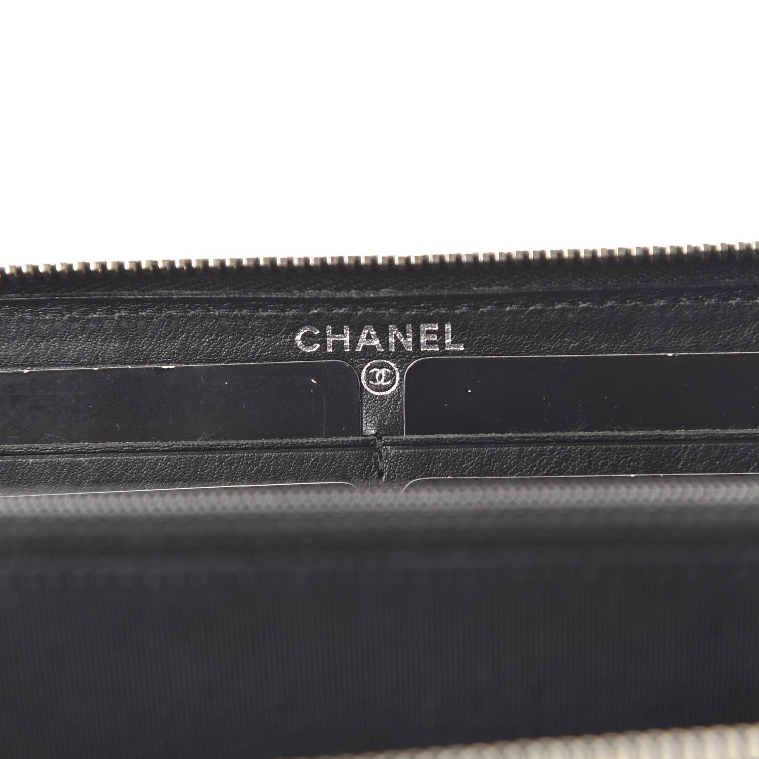 Chanel Patent Quilted Zip Around Wallet Black 8 of 11