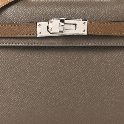 Hermes Epsom Tri-Color Mini Kelly Sellier 20 Etoupe Alezan Biscuit 9 of 14