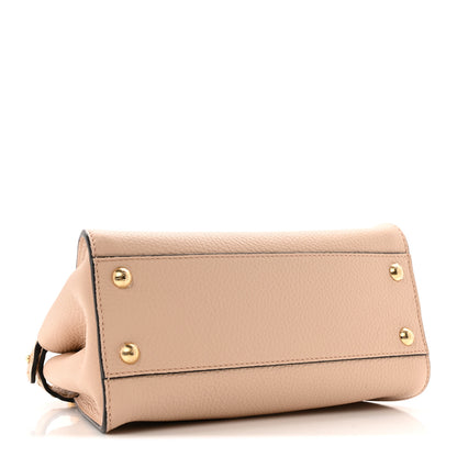 Fendi Cuoio Romano Selleria Mini Peekaboo Iconic Satchel Rosa Plaster 4 of 14