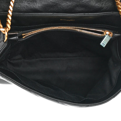 Saint Laurent Calfskin Y Quilted Monogram Medium Loulou Chain Satchel Black 4 of 13