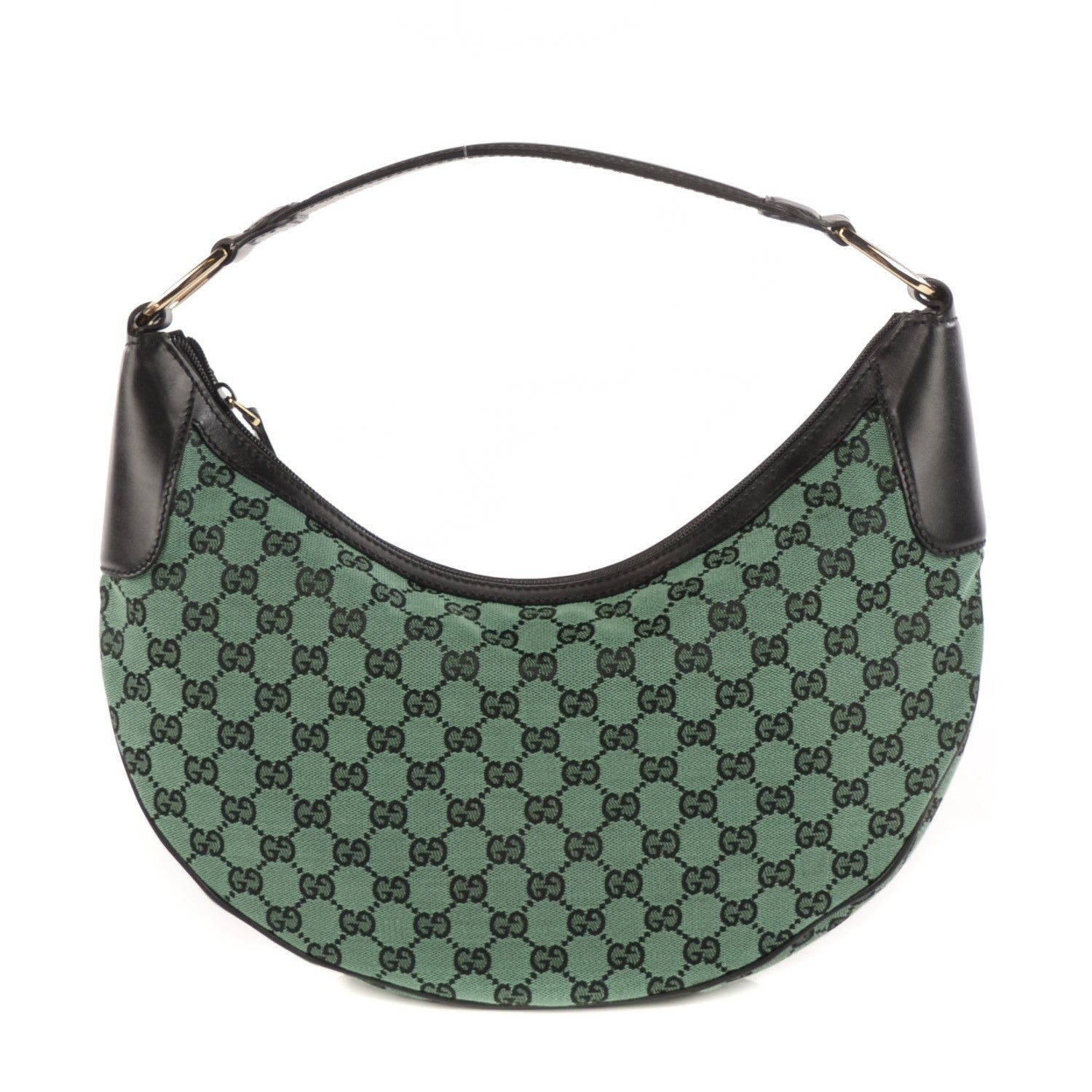 Gucci Monogram Half Moon Hobo Green 1 of 7