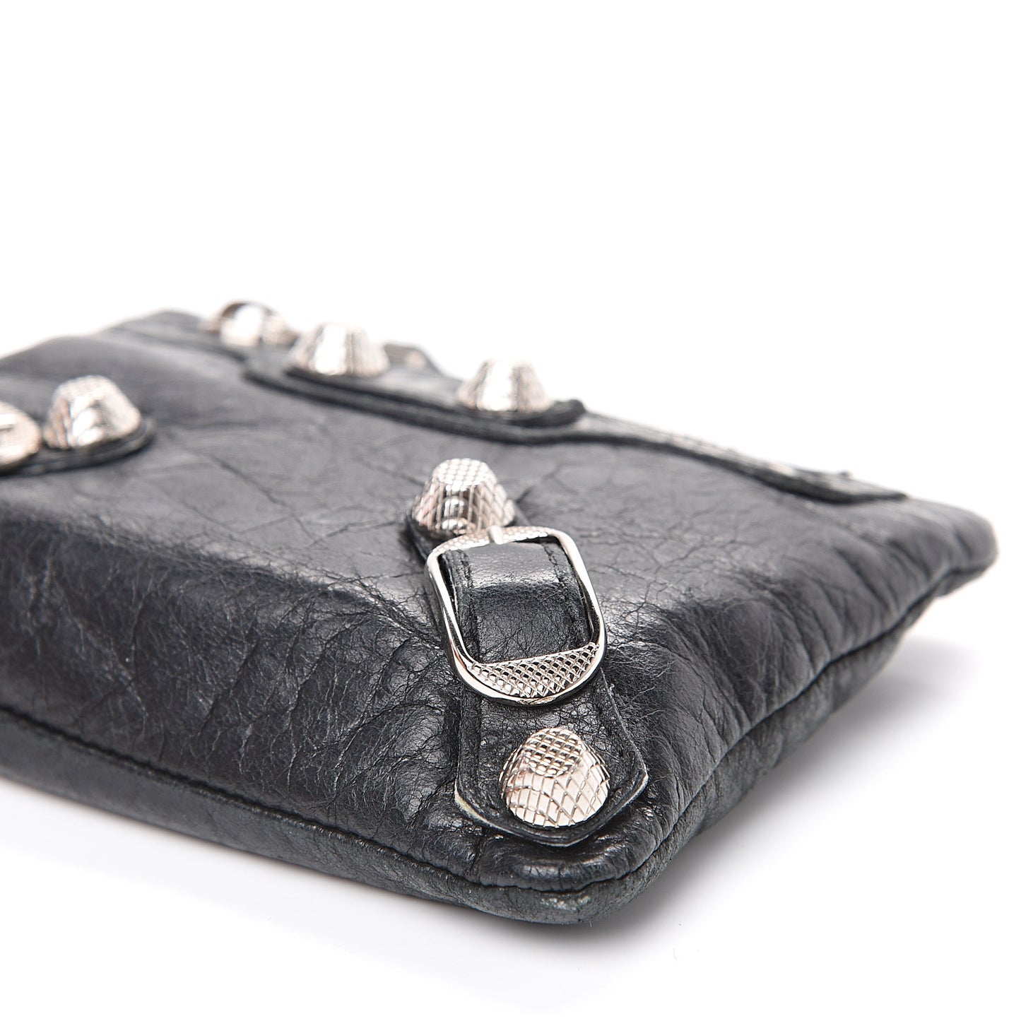 Agneau Giant 12 Silver Hardware M Porte-Monnaie Coin Purse Black