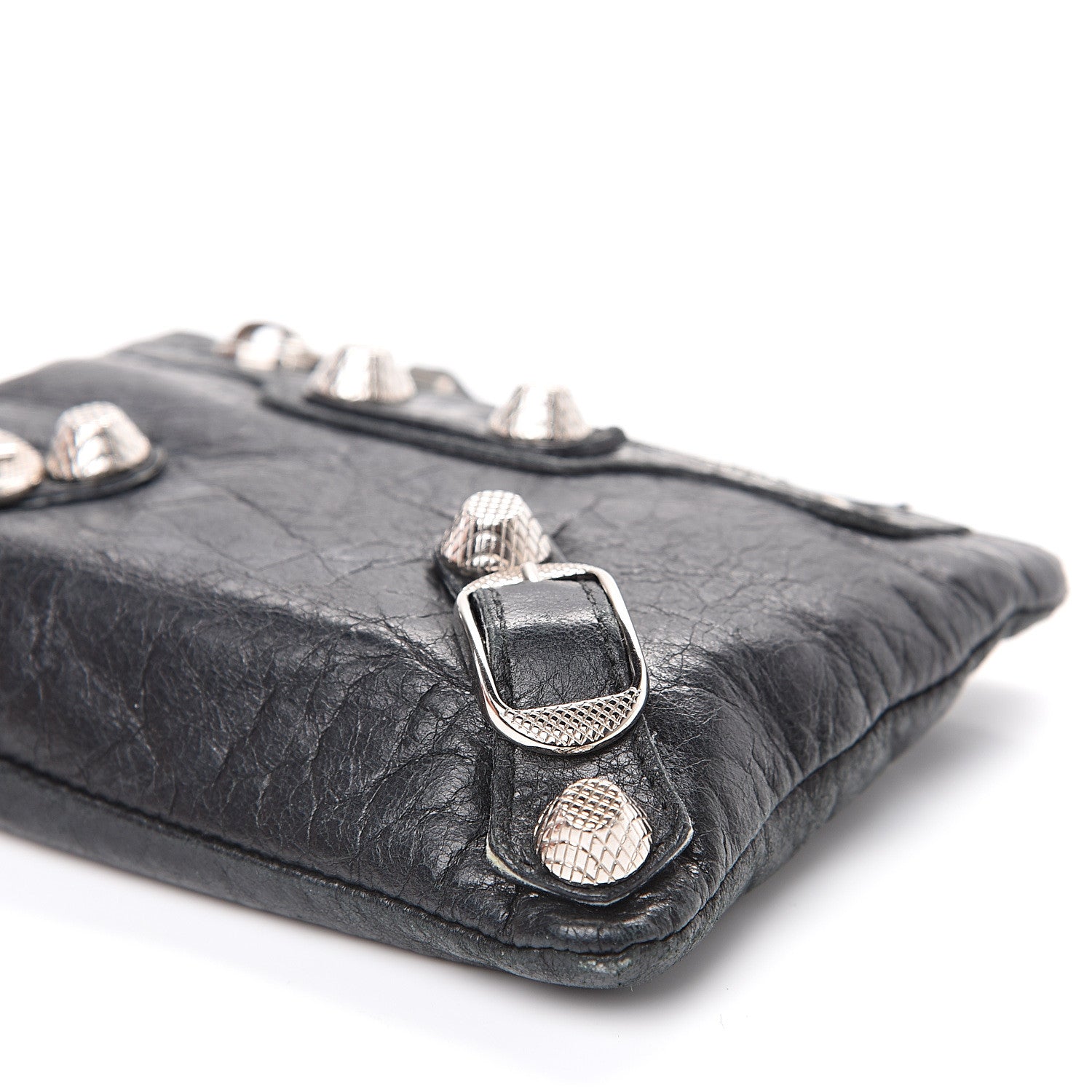 Balenciaga Agneau Giant 12 Silver Hardware M Porte-Monnaie Coin Purse Black 9 of 9