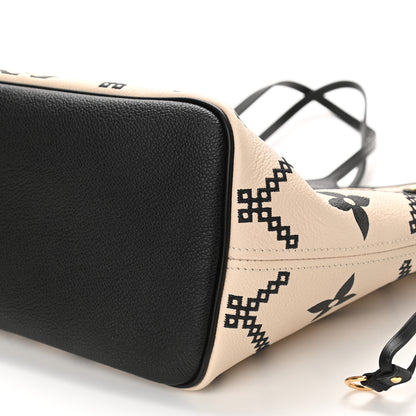 Louis Vuitton Empreinte Monogram Giant Broderies Neverfull MM Cream Black 8 of 9