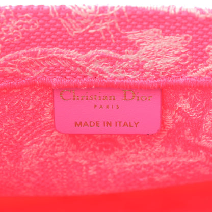 Christian Dior Canvas Embroidered Medium Dioriviera Toile De Jouy Book Tote Fluorescent Pink 5 of 11