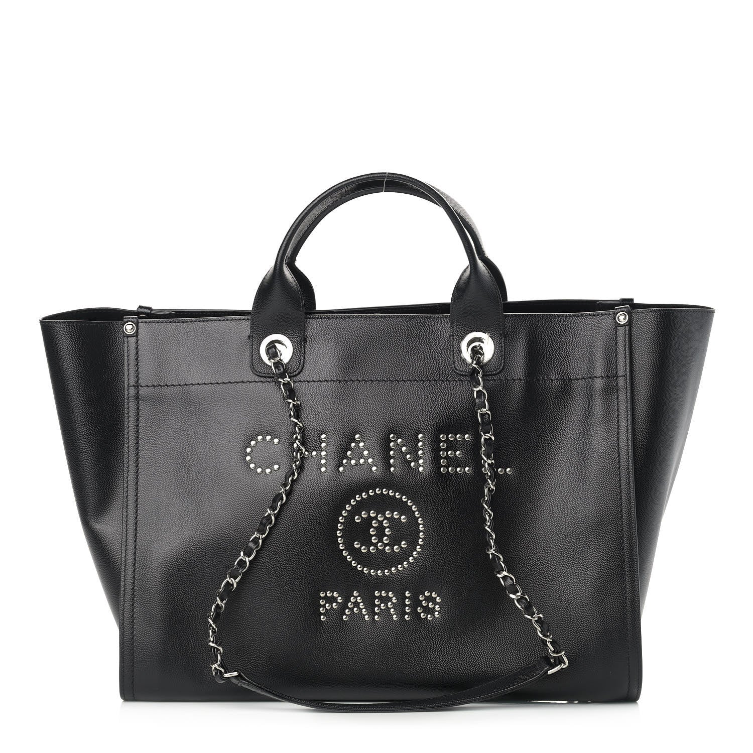 Chanel Caviar Medium Studded Deauville Tote Black 1 of 10