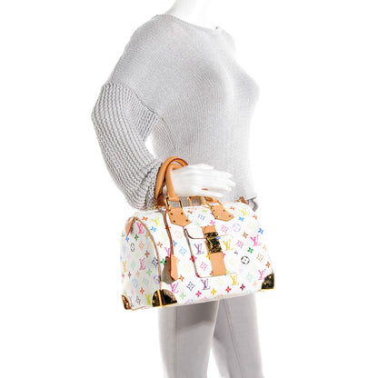 Louis Vuitton Monogram Multicolor Speedy 30 White 2 of 7