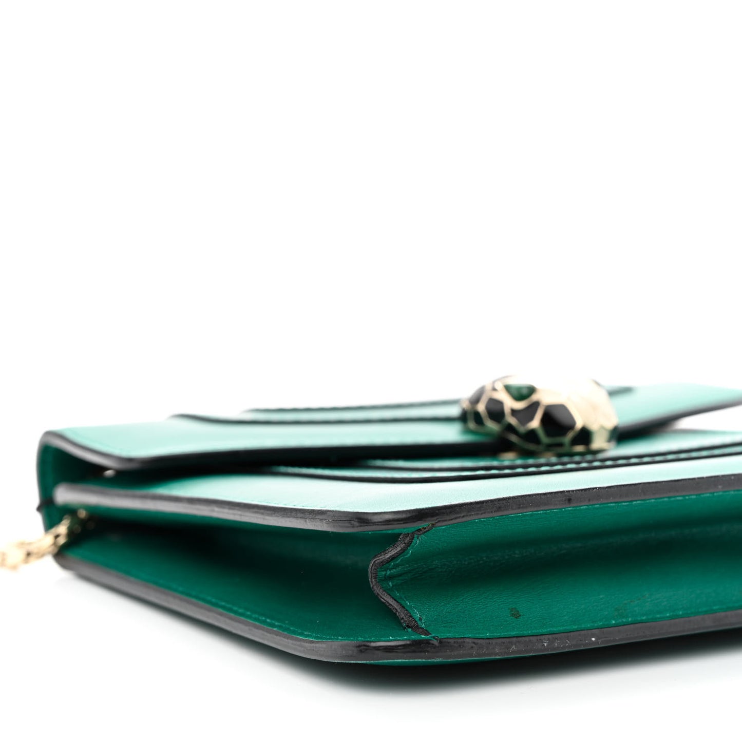 Calfskin Small Serpenti Forever Snake Strap Crossbody Bag Emerald Green