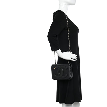 Chanel Lambskin CC Mania Flap Bag Black 2 of 10