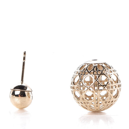 Christian Dior Cannage Mise En Dior Tribal Earrings Gold 3 of 6