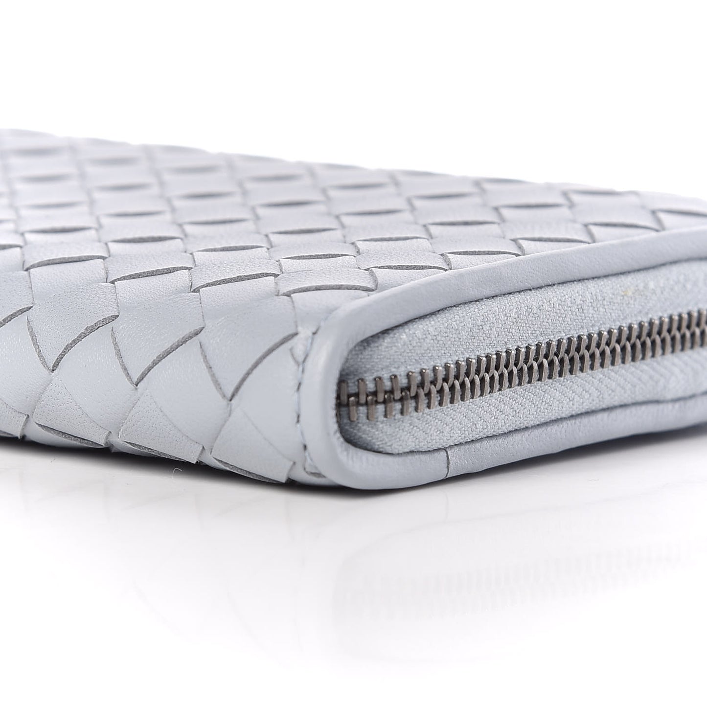 Nappa Intrecciato Zip Around Wallet Artic