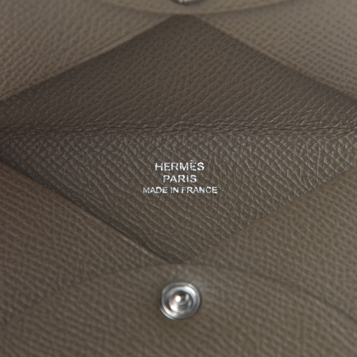 Hermes Epsom Calvi Card Case Etoupe 6 of 7
