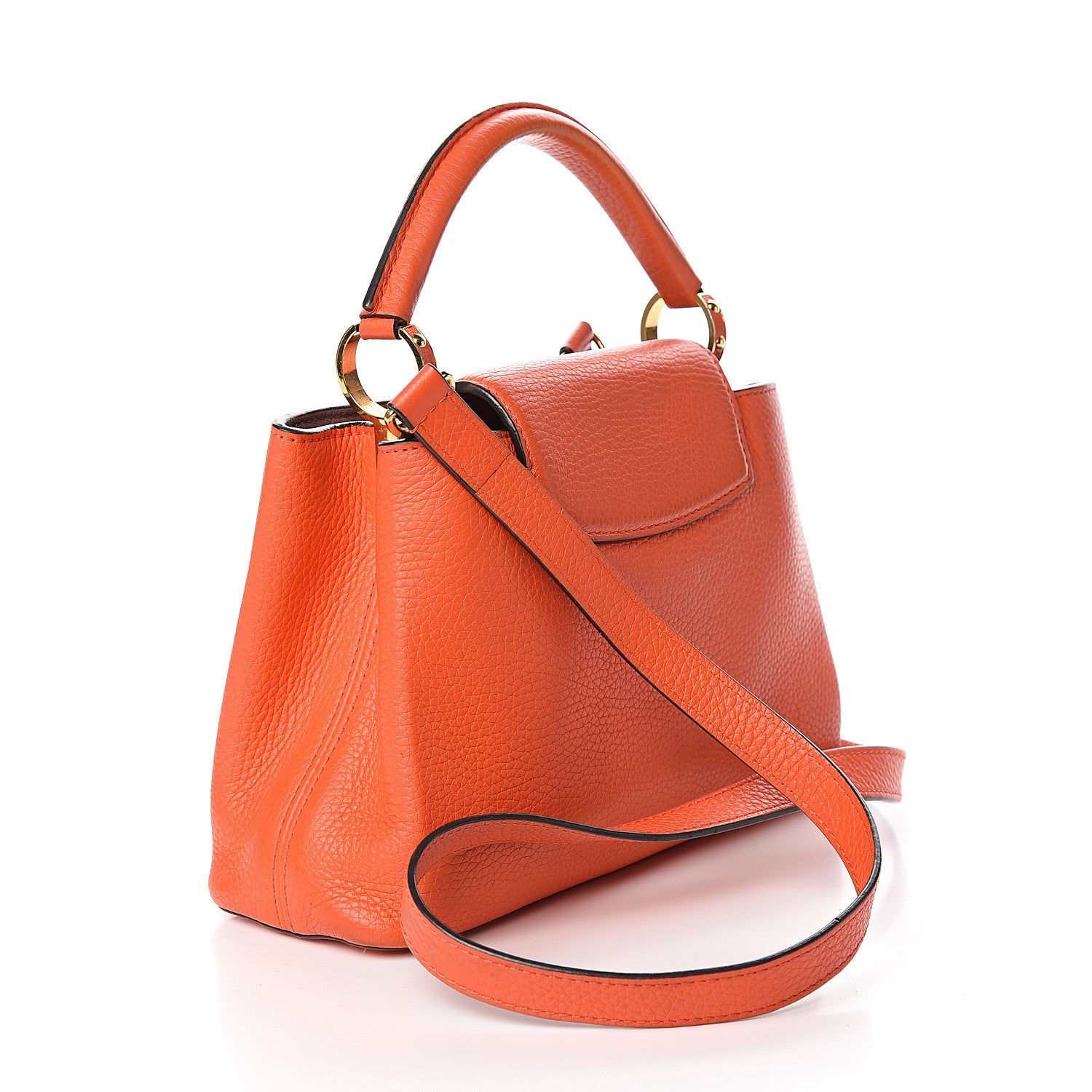 Louis Vuitton Taurillon Capucines BB Clementine 2 of 10