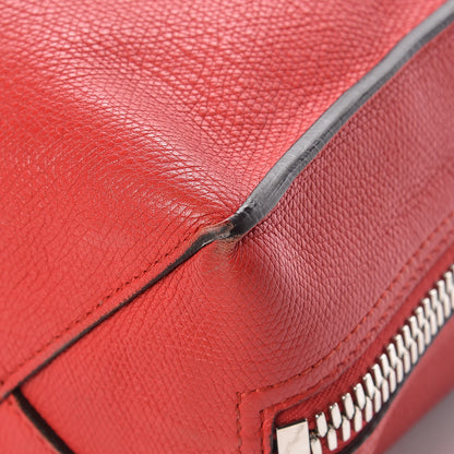 Balenciaga Grained Calfskin Plate Hardware Papier A6 Zip Around Tote Rouge Houx 13 of 16