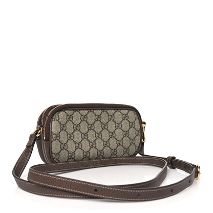 Gucci GG Supreme Monogram Web Mini Ophidia GG Bag Brown 3 of 12