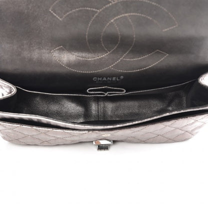 Chanel Metallic Calfskin Striped 2.55 Reissue 227 Silver 9 of 18