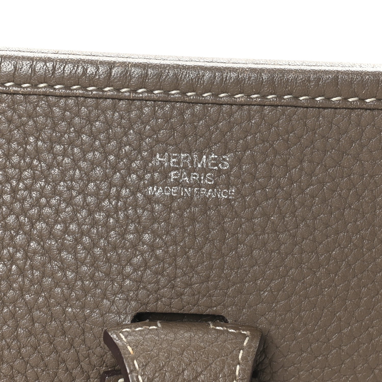 Hermes Taurillon Clemence Evelyne PM Etoupe 6 of 10