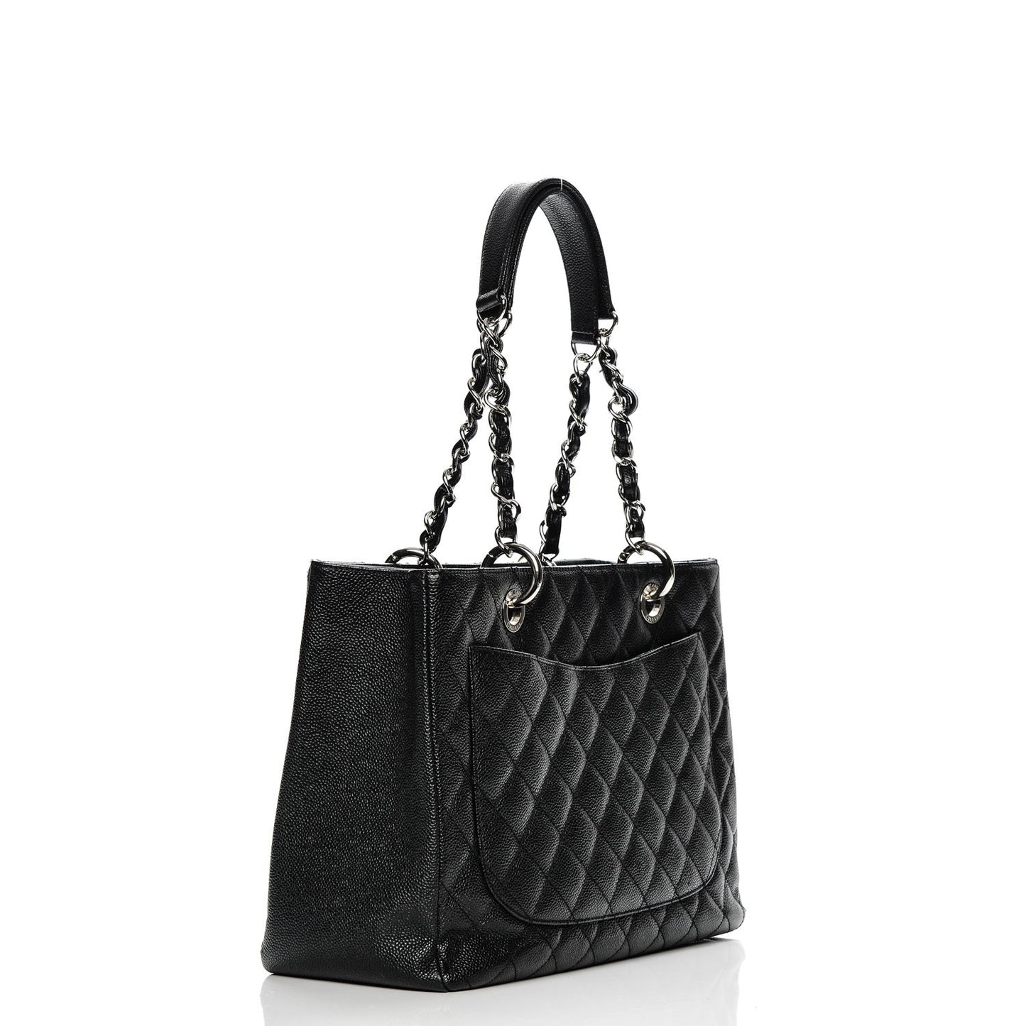 Caviar Quilted Grand Shopping Tote GST Black