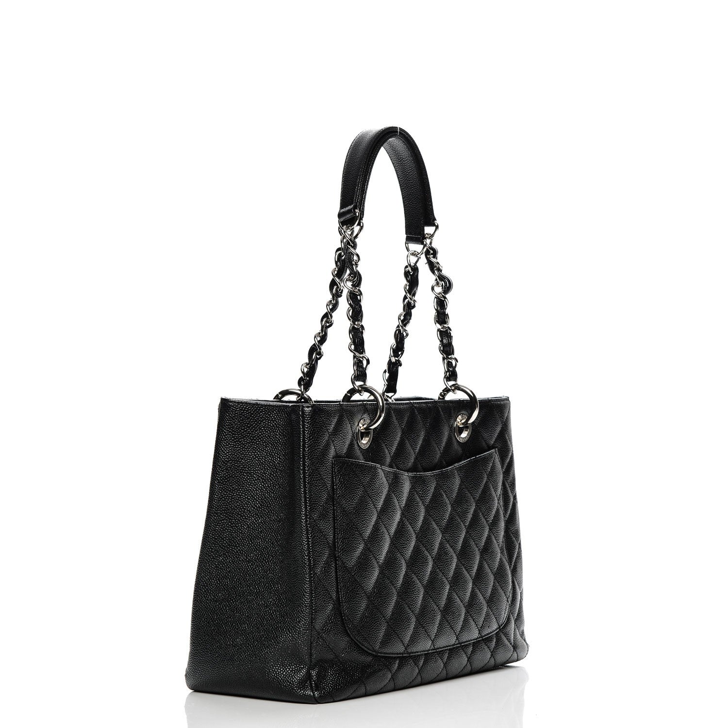 Chanel Caviar Quilted Grand Shopping Tote GST Black 3 of 7