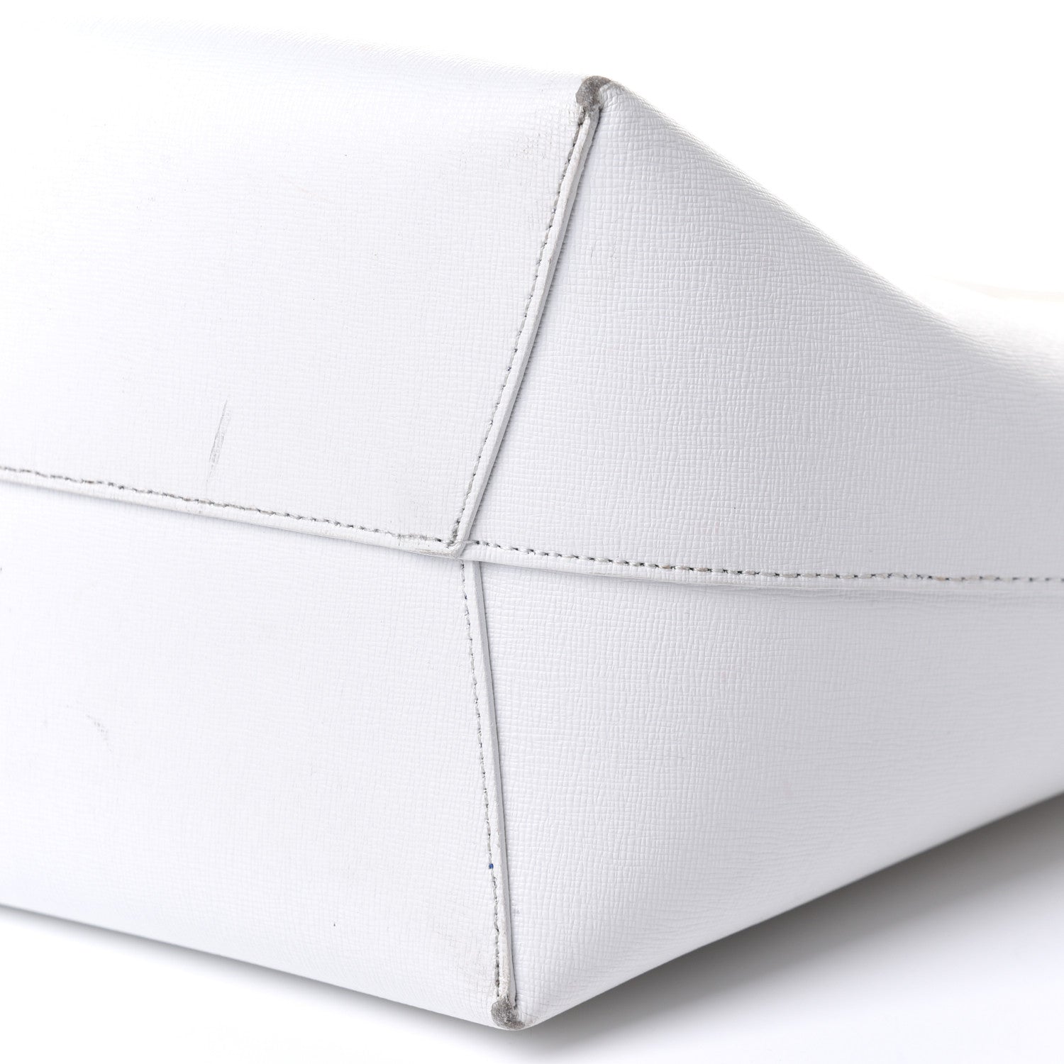 Mansur Gavriel Saffiano Mini Bucket Bag White Royal 8 of 10
